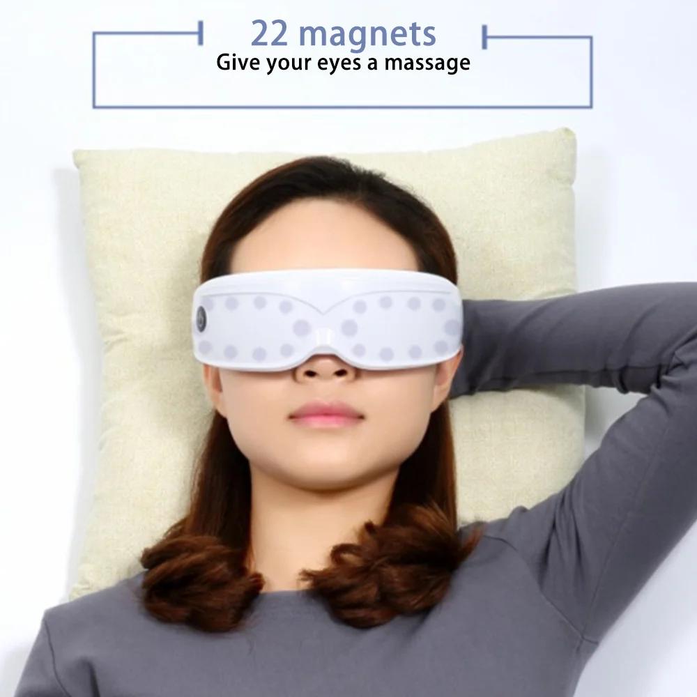 Masseur oculaire avec 9 modes et vibration multifréquence 22 aimants pour massage oculaire soin pour