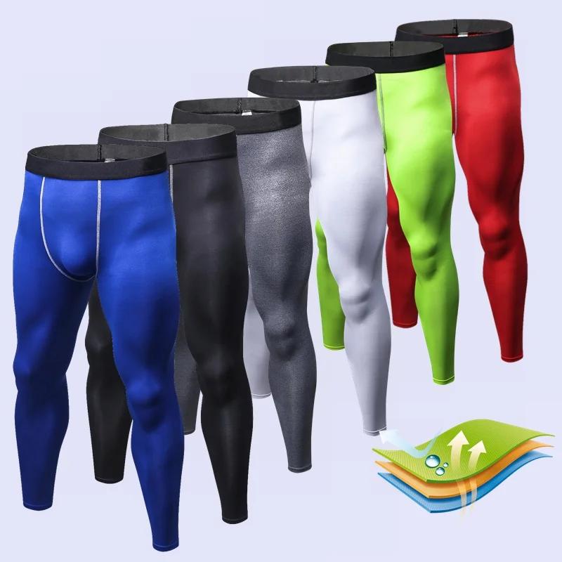 Pantalons d'entraînement serrés PRO pour hommes - Leggings sport séchage rapide fitness course basket-ball