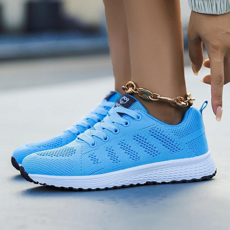 Baskets légères et respirantes pour femmes - Chaussures de course confortables en maille