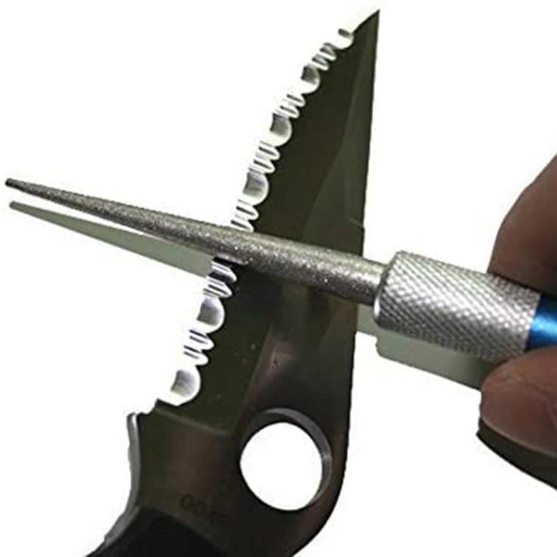 Pierre à aiguiser diamantée rétractable pour couteau, outil d'affûtage polyvalent, meule portable ex
