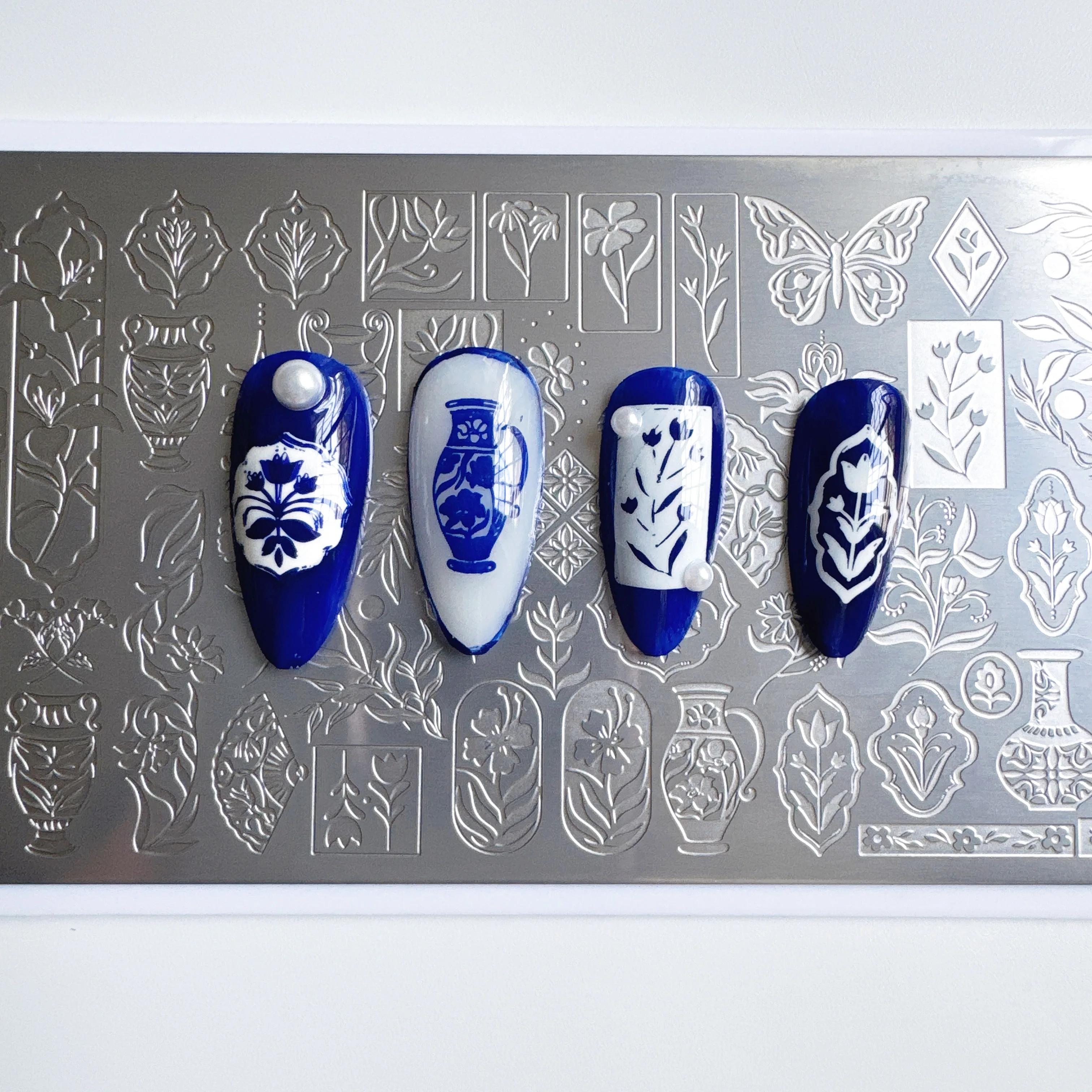 XMQ NAIL ART STAMPING PLATES TEMPLATE DE LONNE