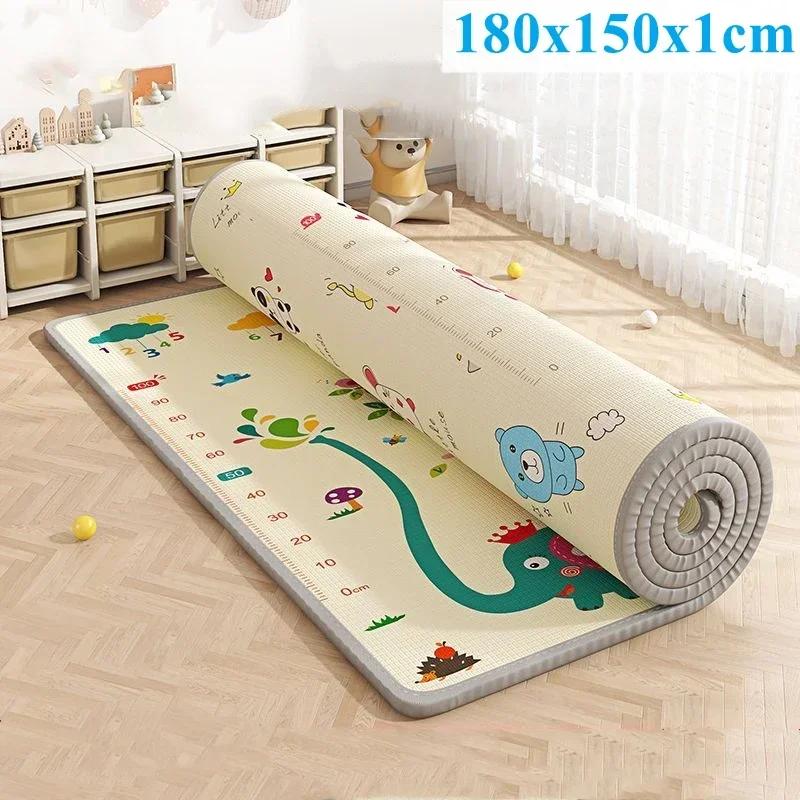 Tapis de jeu rampant pour activités de bébé, motif Double face, Non toxique, EPE, pour salle de spor