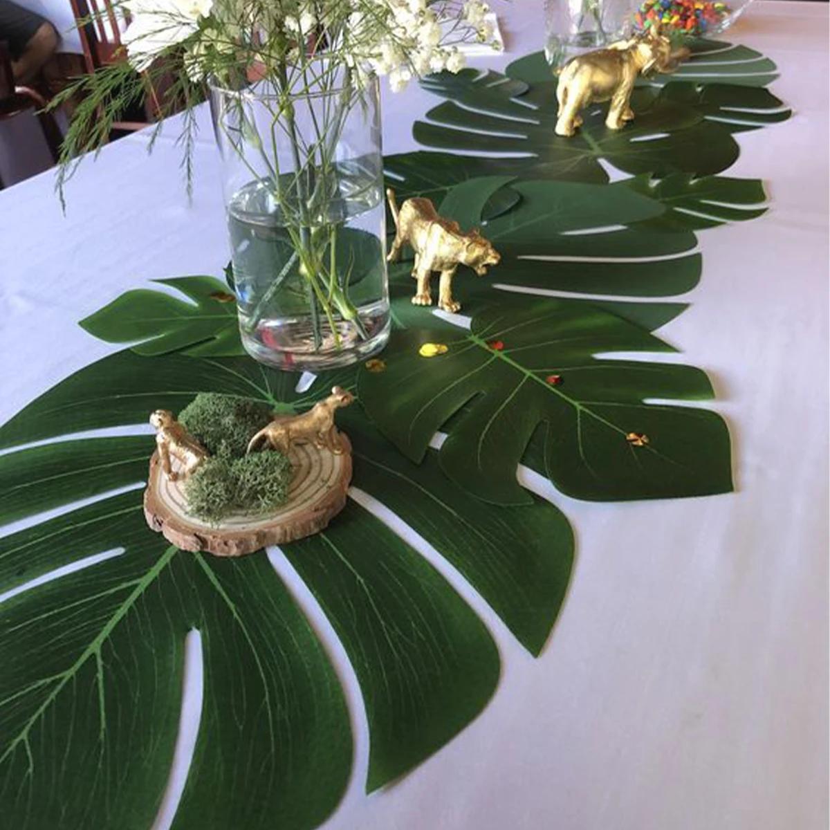 Feuilles de Palmier Tropicales Artificielles, Décoration Rustique de Mariage, Safari dans la Jungle,