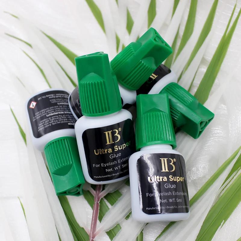IBeauty – colle Ultra Super pour Extension de cils, 10 bouteilles, capuchon vert, adhésif imperméabl