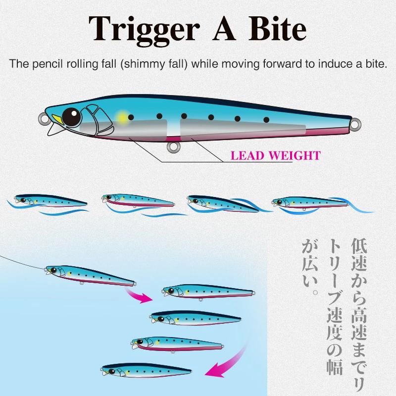 TSURINOYA leurre de pêche coulant 85S 105S crayon à lèvres courtes aérateur 85mm 20g 105mm 30g Max 9