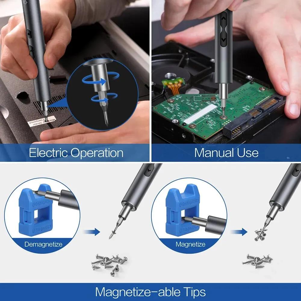 Tournevis électrique 28 en 1, ensemble de précision, Kit d'outils électriques, Mini petites embouts 