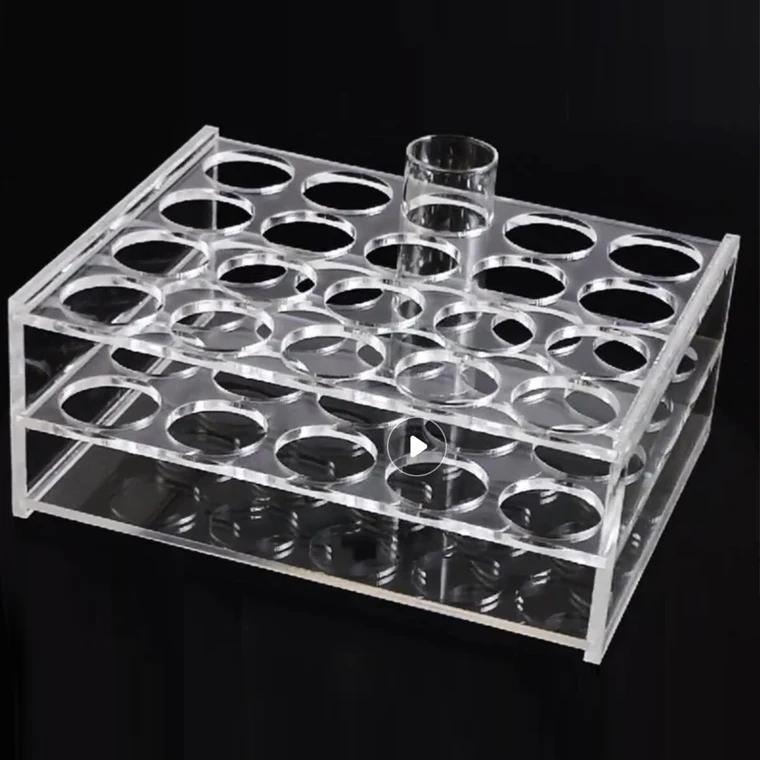 0.2/0.5/1.5/2/5/7/10/15/20/25/50/100ml 24/48/40/96 trous plaque de stockage verre organique PMMA lab