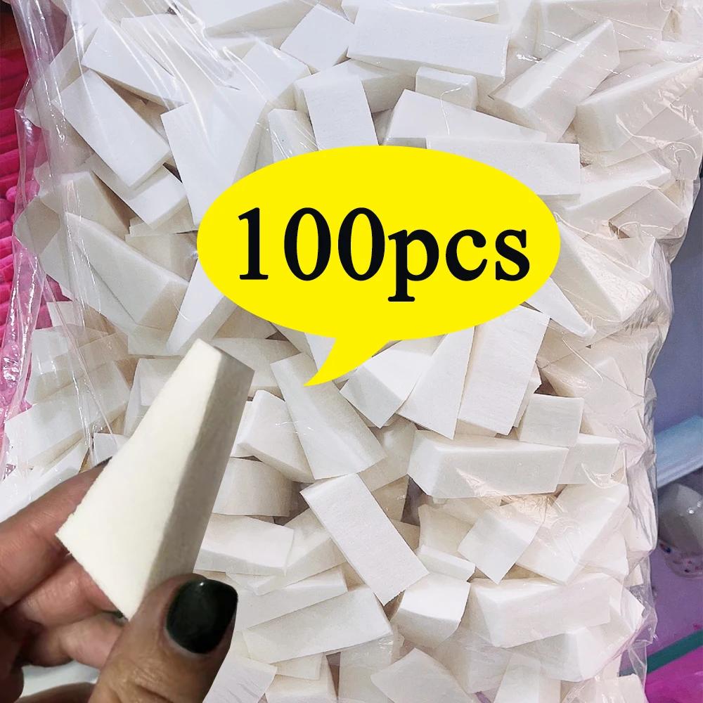 100 pièces/ensemble Triangle éponges douces blanc/dégradé coloré sec humide utilisation maquillage é