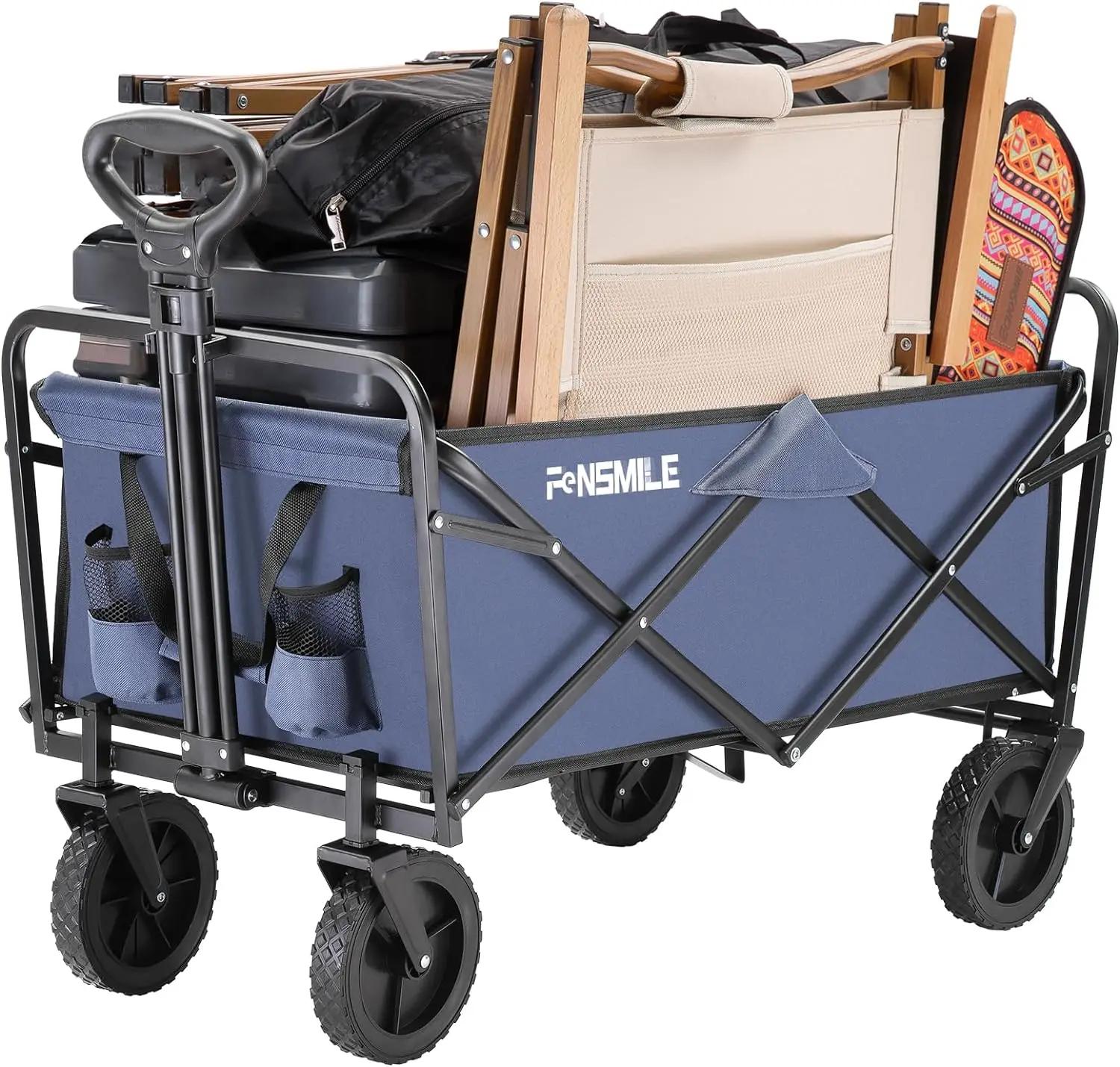 Wagon de station robuste pliant, facile à transporter, équipement de camping, chaises de plage, outi