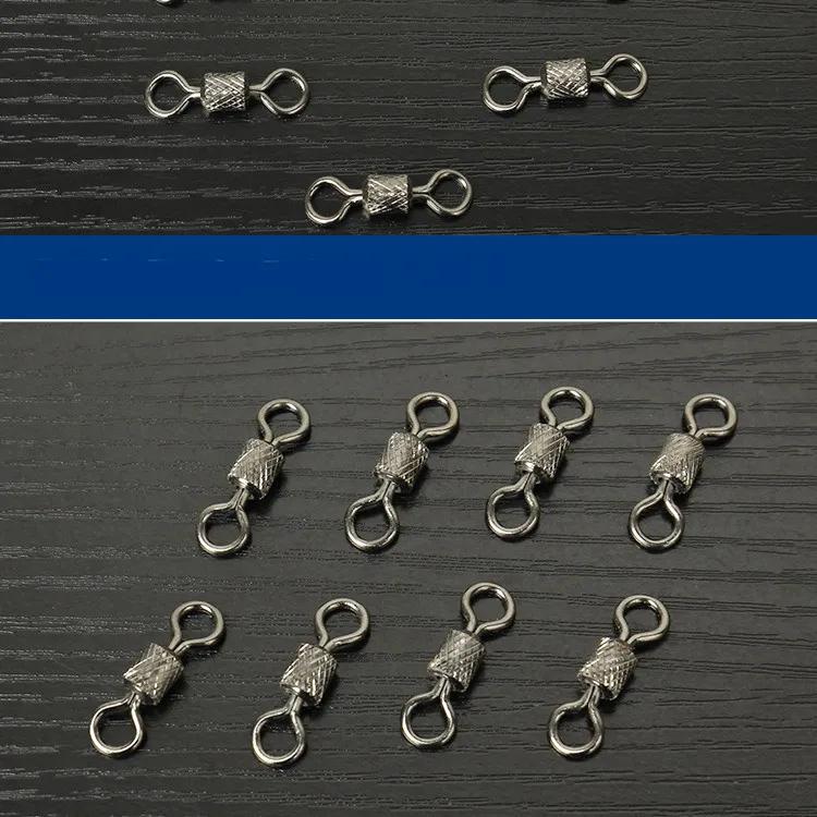 100 pièces de pêche pivotantes 1 # -14 #   Taille connecteur solide roulement à billes Snap pêche ém