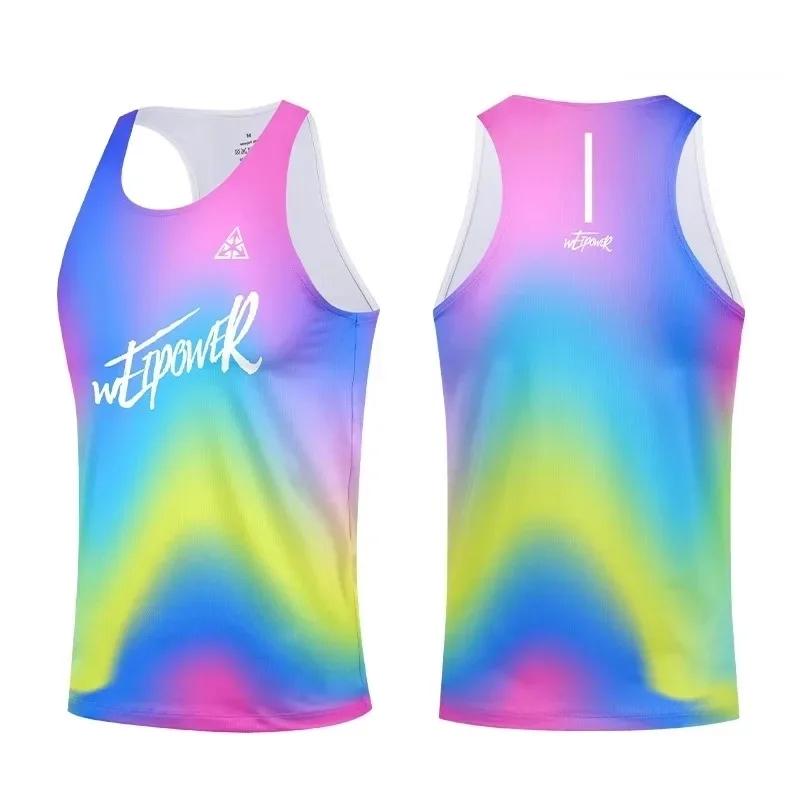 Gilets de course Marathon, T-shirts de course de sport professionnel d'été pour hommes et femmes, vê