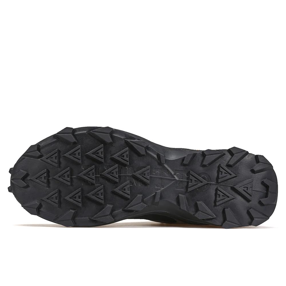 Chaussures Trekking Homme Cuir HUMTTO - Bottes Randonnée Luxe Sécurité Sport Travail Rencontre Extérieur