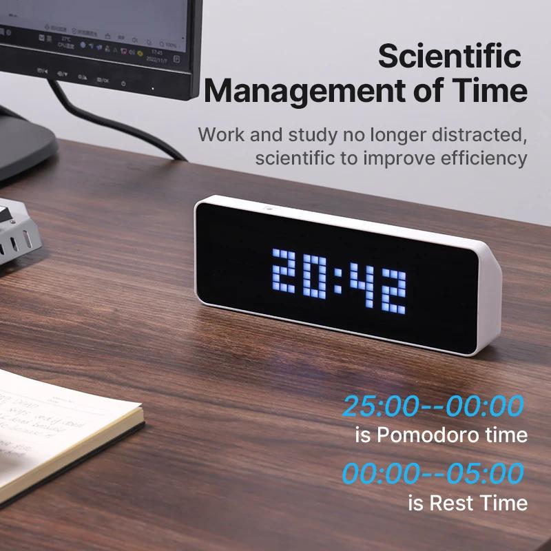 Ulanzi TC001 horloge de pixels intelligente LED affichage de pixels polychrome horloge Pomodoro vent
