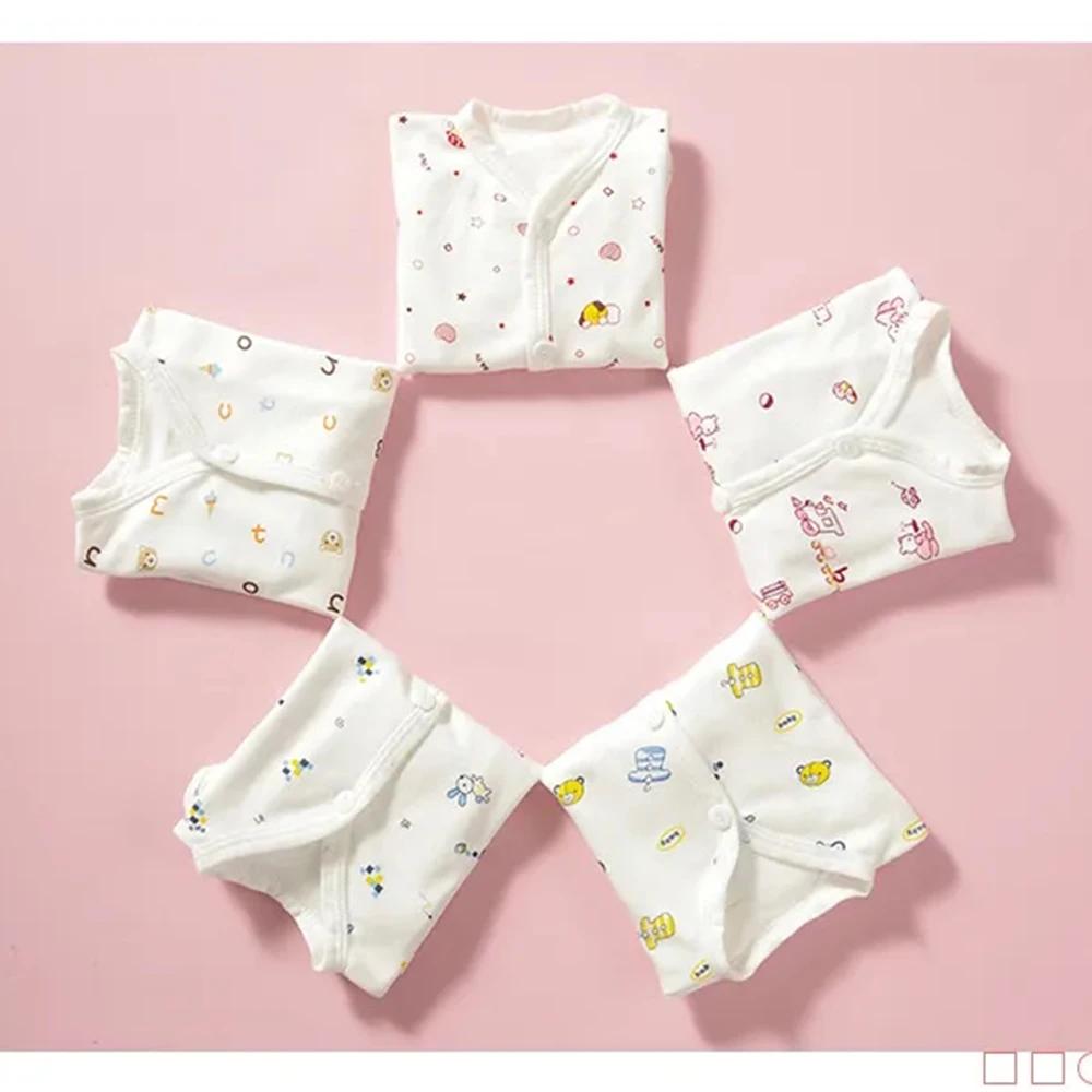 Vêtements pour bébés de 0 à 3 mois, sous-vêtements de maison pour nouveau-né, dessin animé, boutons 