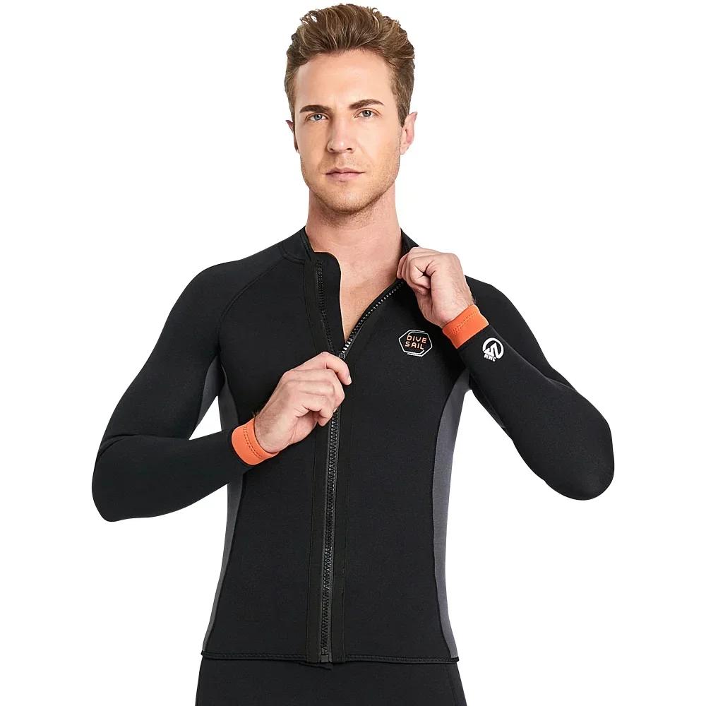 3mm néoprène hommes combinaison de plongée manteau adulte femmes à manches longues hauts de plongée 