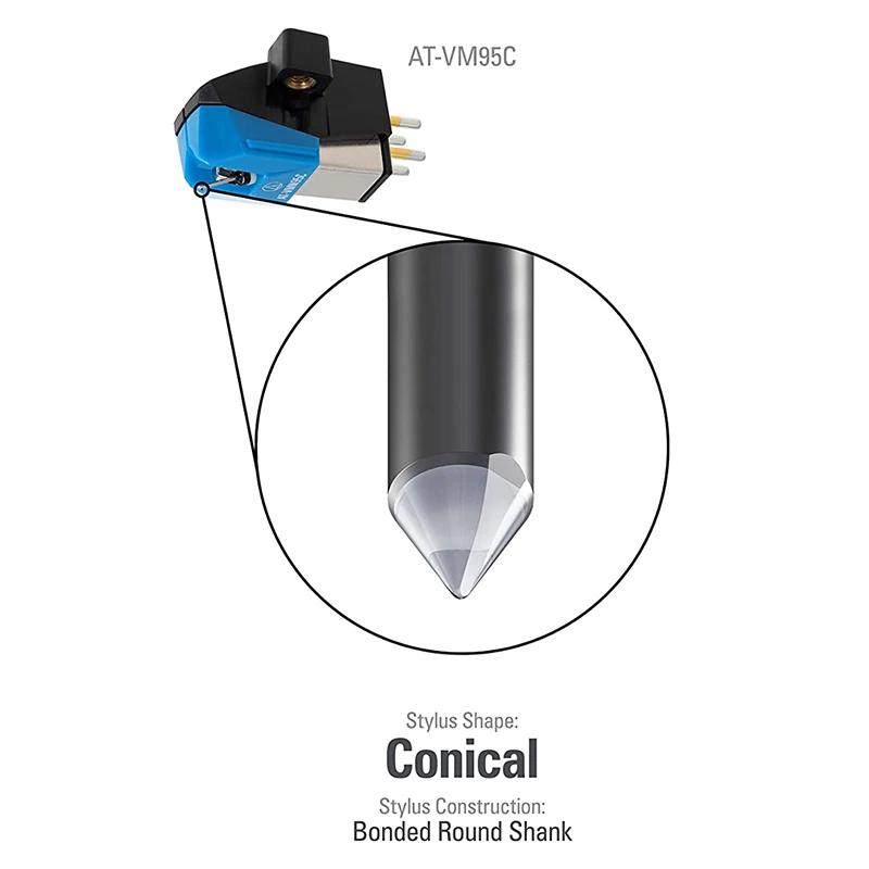 Cartouche stéréo à aimant mobile AT-VM95C, stylet pour lecteur de disque vinyle LP70X LP3 XBT LP, ph