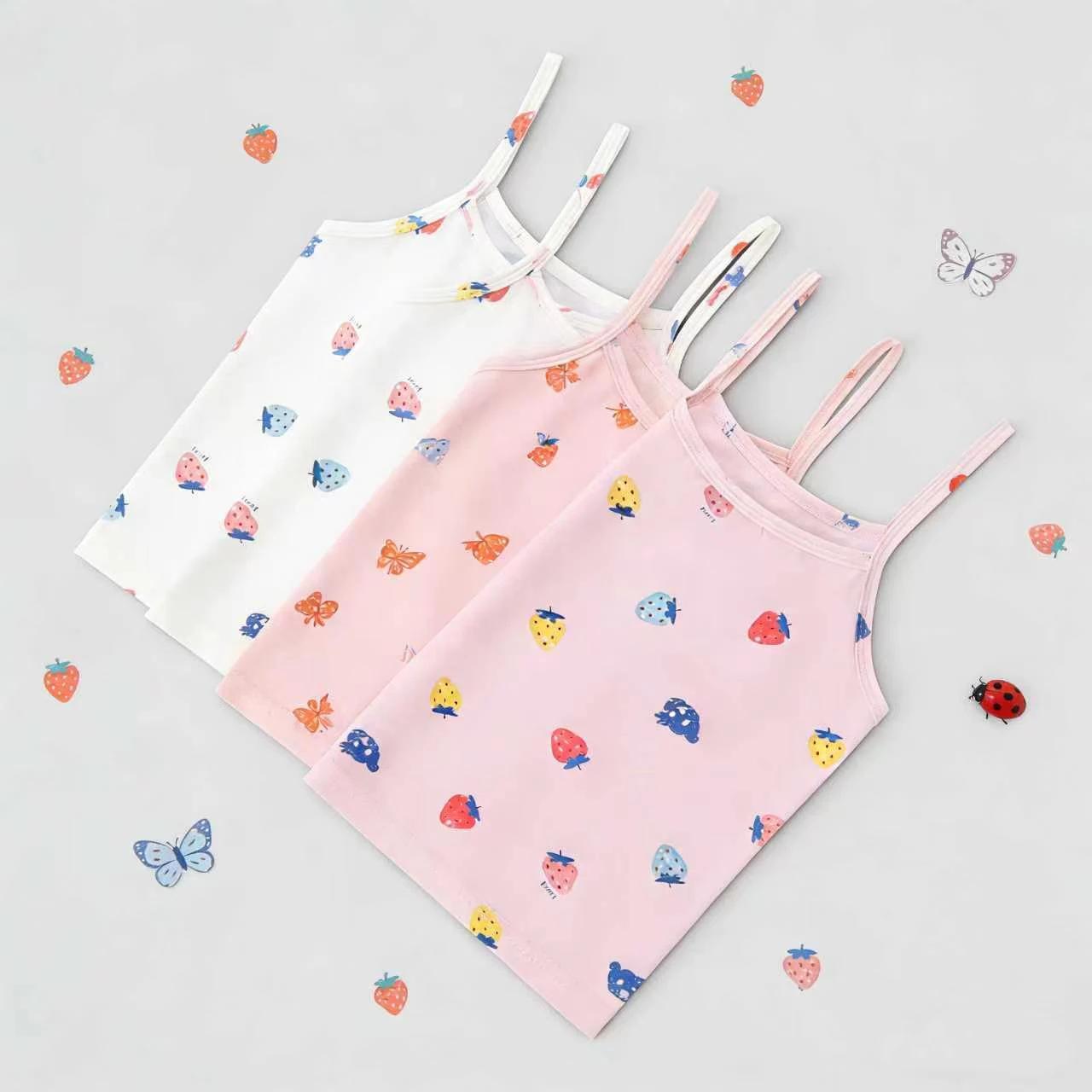 Ensemble de 4 gilets imprimés multicolores pour filles, tendance et mignons, débardeur de sport conf