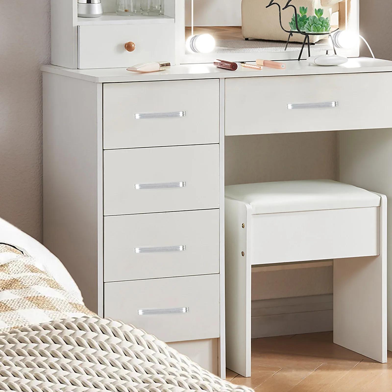 Ensemble de commode 4.2 par LED, 3 couleurs, luminosité réglable, commode blanche avec wers de proxi