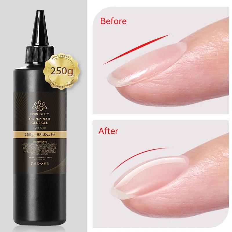 BORN PRTTY 250g déshydrateur de préparation d'ongles sans acide Gel de renfort sec à l'air Super adh