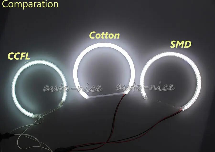 Anneau lumineux LED Angel Eye Halo, en coton blanc, pour BMW E46 OJ Coupé Facelift, 106mm