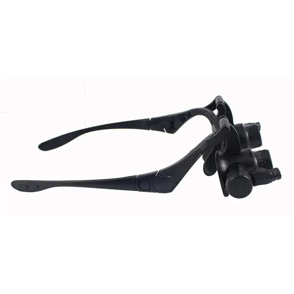 Nouveau bandeau lumière LED lunettes Loupe 10X 15X 20X 25X Double lentille de Loupe pour horloger bi