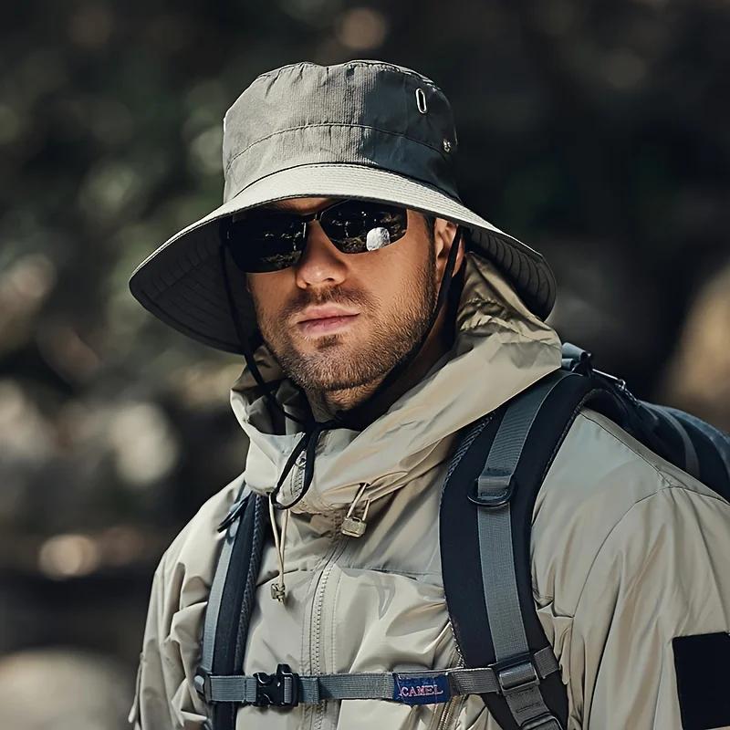 Nouveau chapeau de pêcheur à la mode et polyvalent, protection solaire, chapeau d'alpinisme réglable