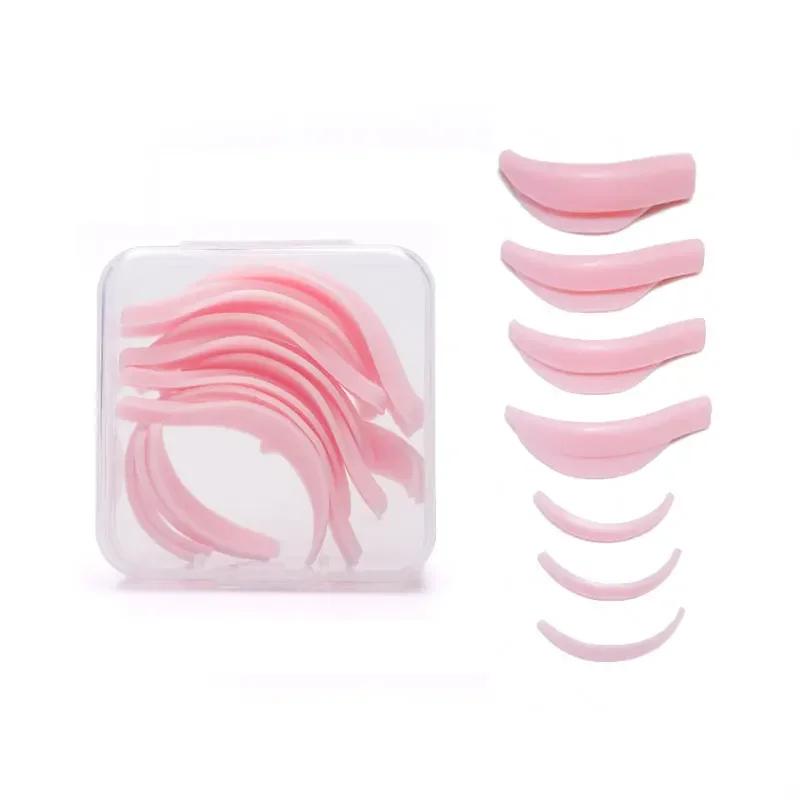 Recyclage 3D cils recourbe tiges bouclier cils Extension fournitures 7 paires par boîte Silicone cil