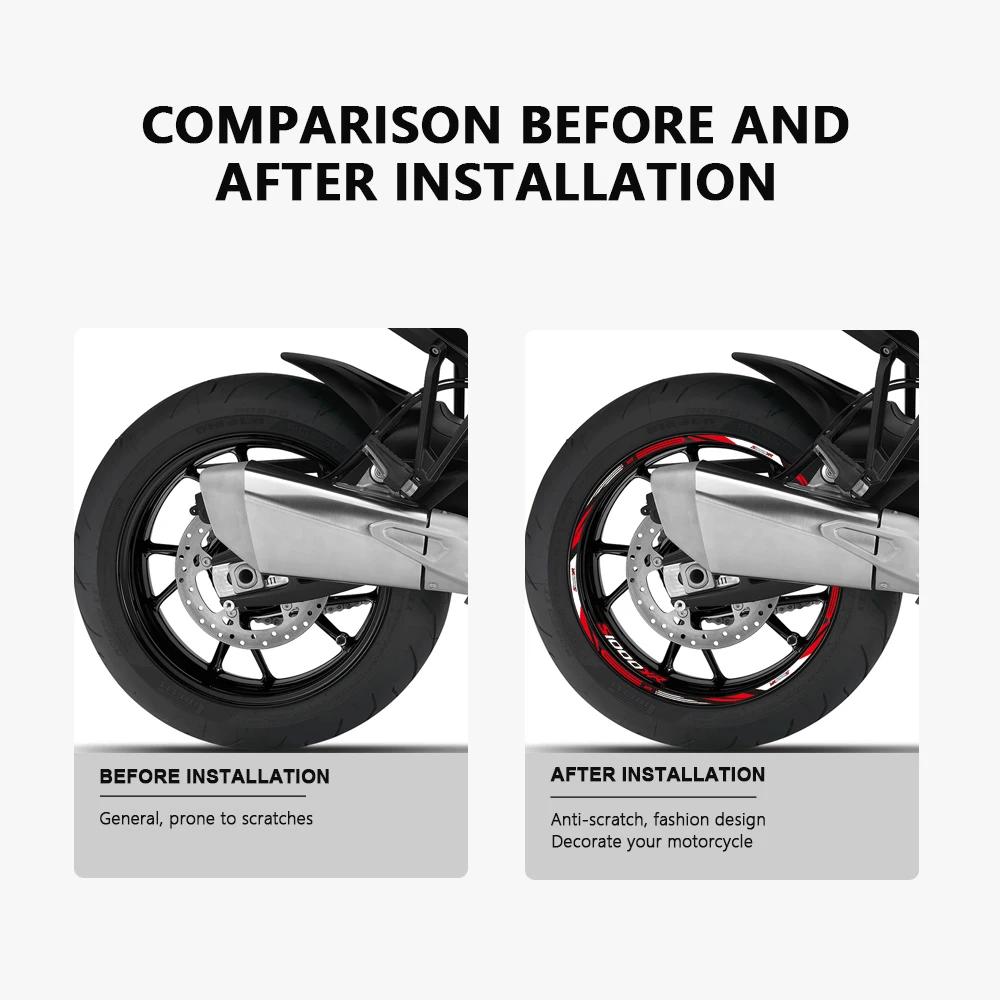 Autocollant de roue de moto bande de jante étanche pour BMW S1000XR 2023 S 1000 XR S1000 XR 2015-202