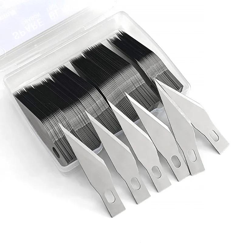 Lames de couteau de Scalpel en métal, lames de couteau à graver pour Sculpture sur bois, remplacemen