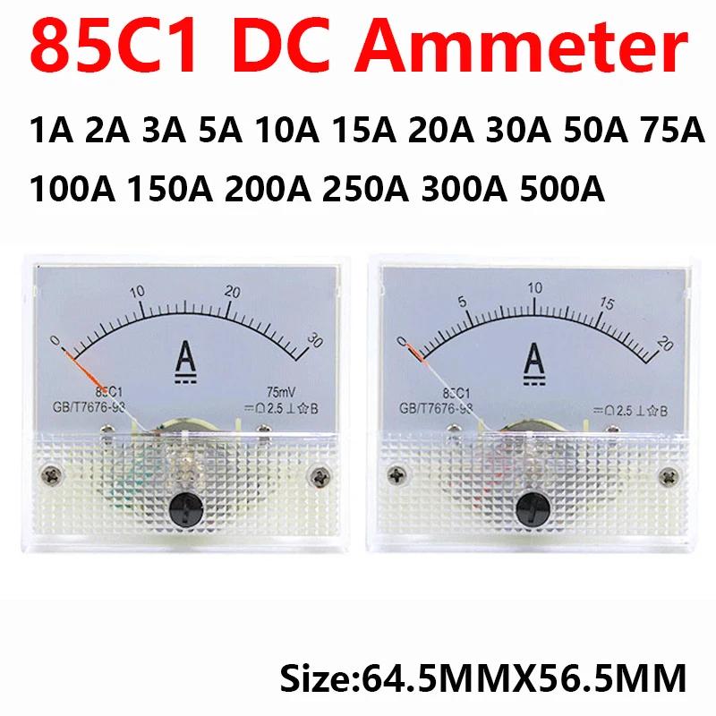 Voltmètre à panneau analogique 85C1 DC, ampèremètre, jauge 1A 5A 10A 20A 30A 50A 75A 100A 150A 200A 