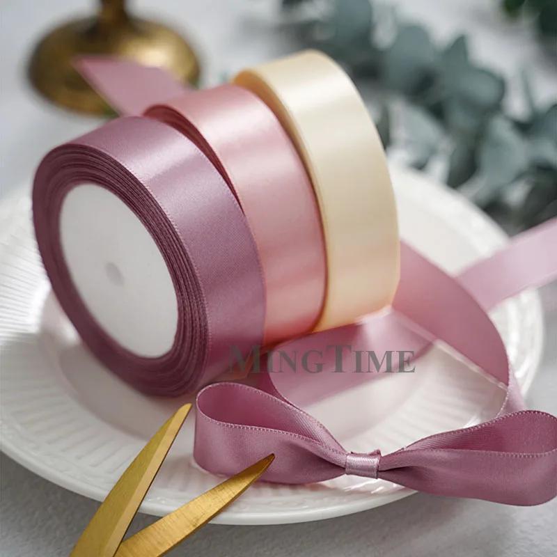 Ruban en Satin 25yards 6mm 10mm 15mm 25mm 38mm 50mm, ceinture cadeau, nœud artisanal fait à la main,