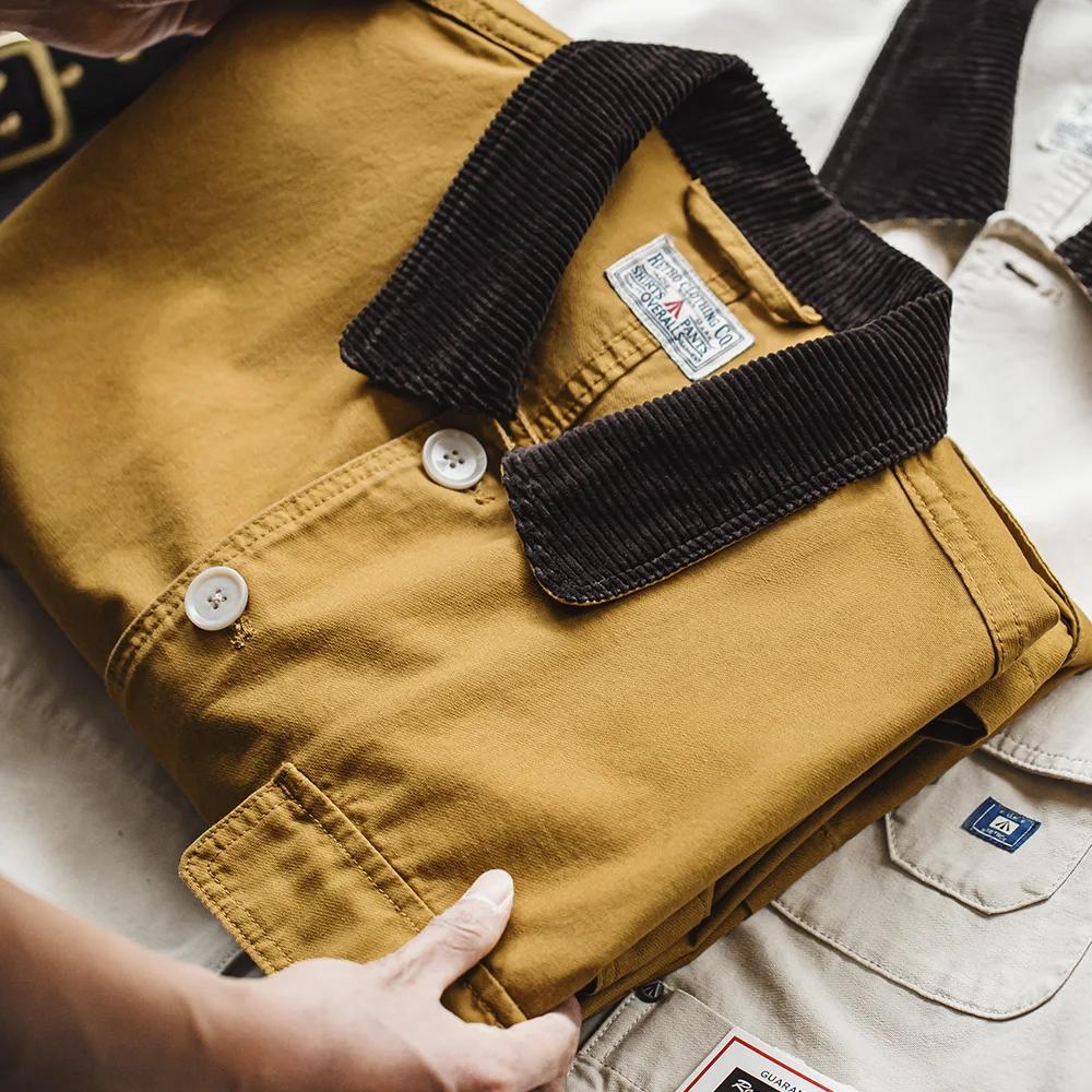 Maden nouveau américain rétro chasse revers grande taille vestes courtes hommes vêtements d'extérieu
