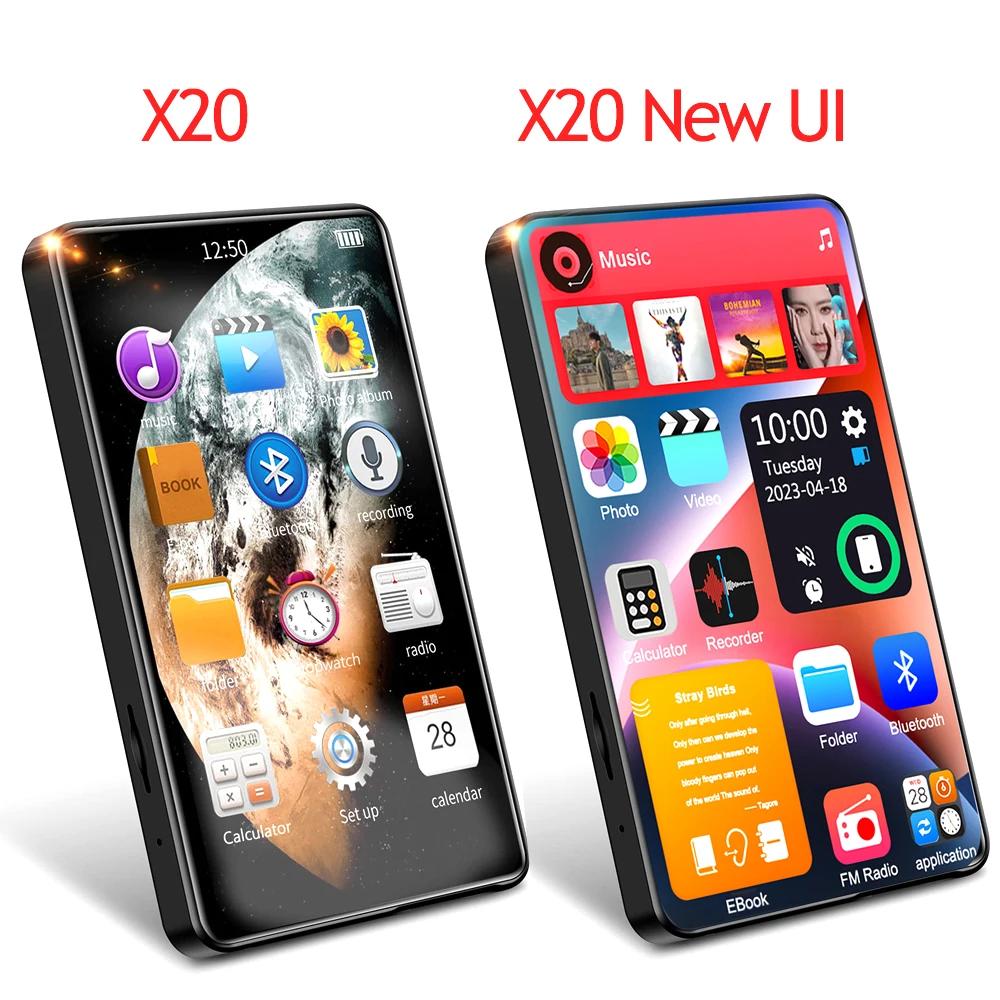 Yophoon 4 pouces X20-New UI MP4 lecteur de musique écran tactile 16GB BT 5.0 avec haut-parleur 1080P