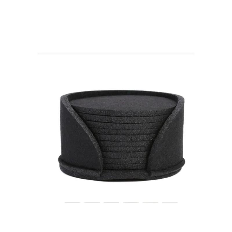 Dessous de verre rond en feutre, protecteur de table à manger, tampon, degré de chaleur, polymères d
