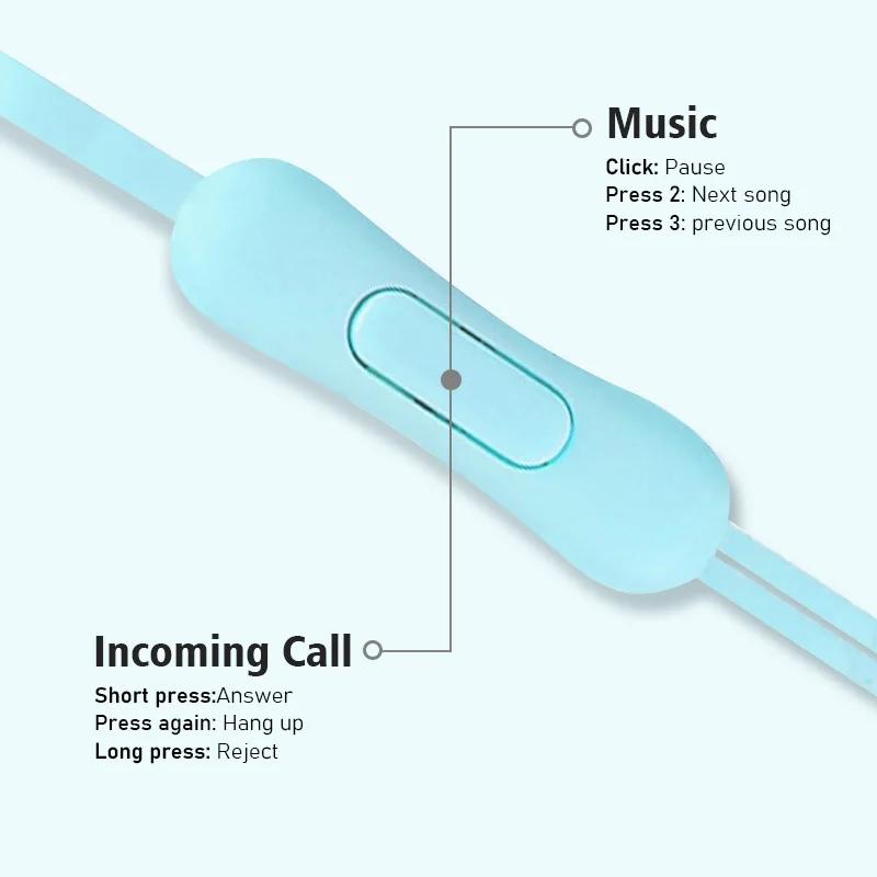 Olaf écouteurs filaires casque 3.5mm oreille téléphone dans l'oreille écouteurs fil contrôle basse c