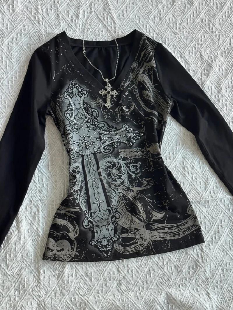 Femmes haut Y2k hauts 90s Vintage vêtements t-shirt pour femmes Kawaii gothique esthétique vêtements