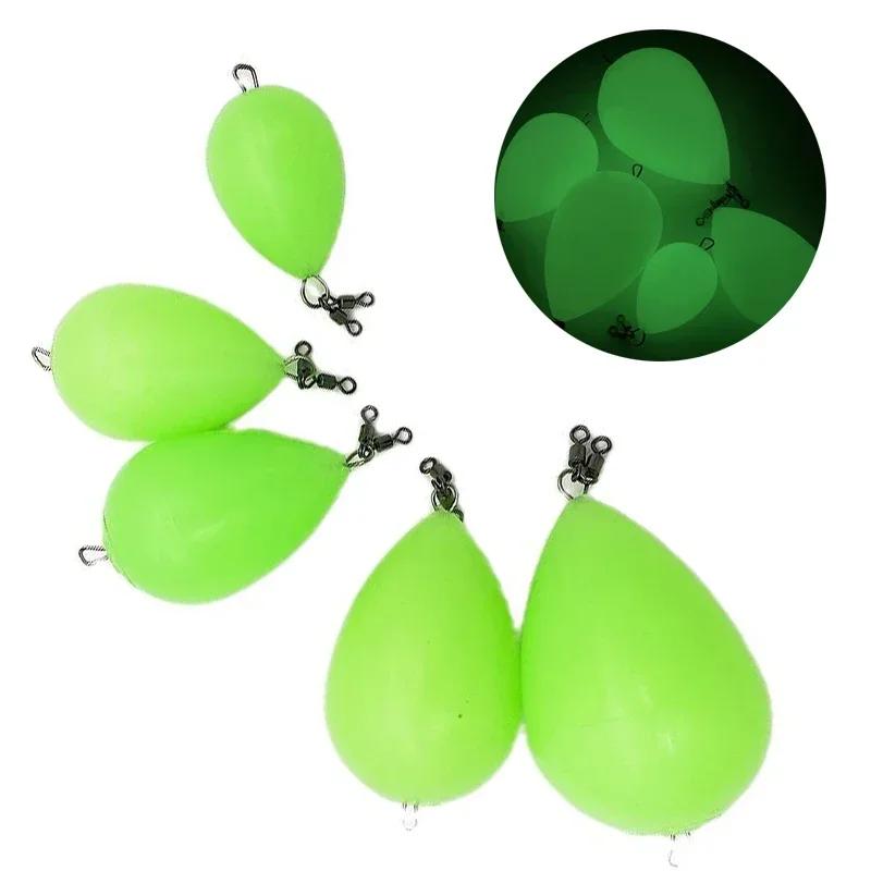 Flotteur d'œuf lumineux vers le haut, flotteur fluorescent, aide au lancer, appât de lancer longue d
