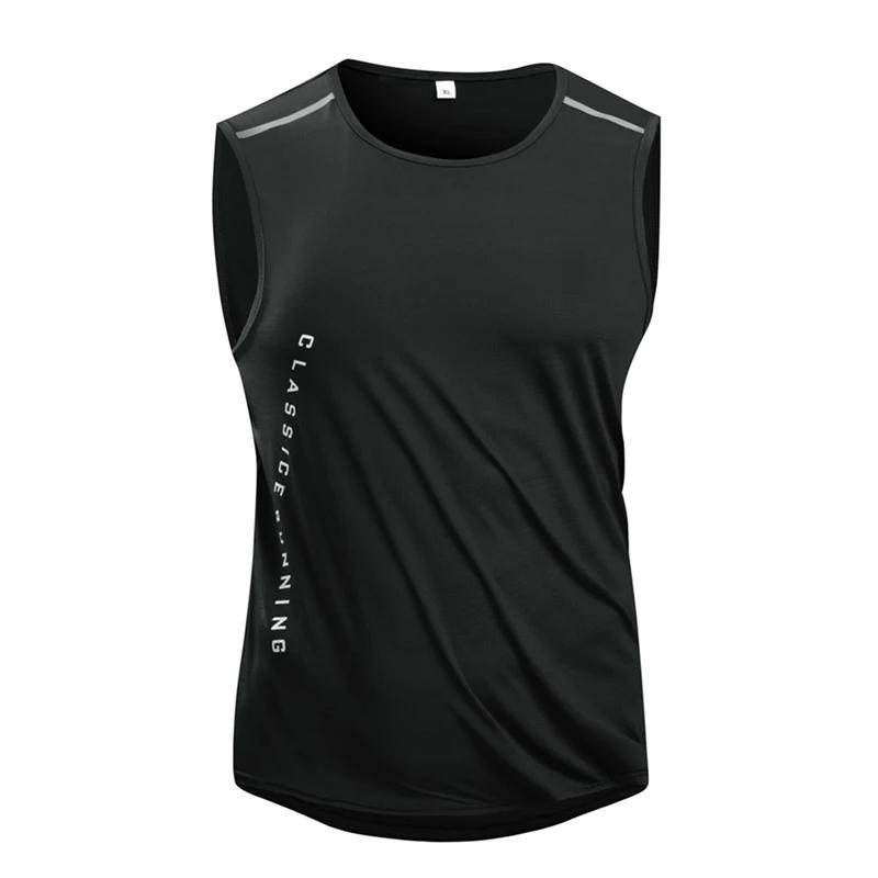 Gilet de course homme CHRLCK - Débardeur fitness séchage rapide, maille respirante pour sport