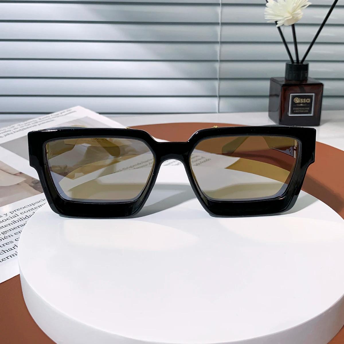 Lunettes de soleil de luxe Ruiao Retro Black Millionaire Shades 2026 pour hommes, lunettes de soleil