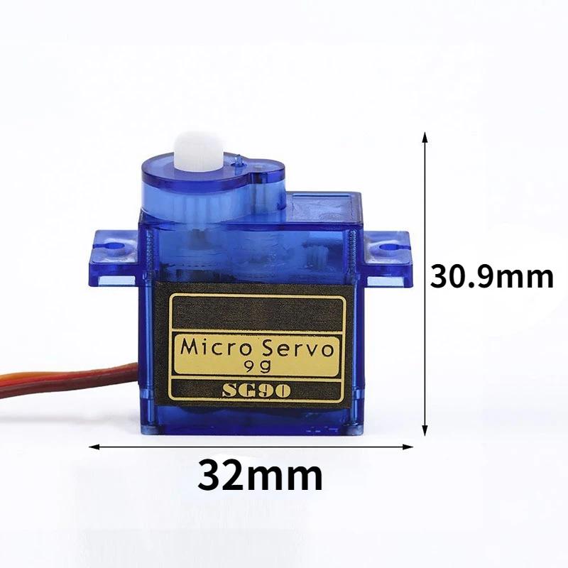 Micro servomoteur analogique Arduino SG90 9G, pour voiture RC, avion jouet, hélicoptère à voilure fi