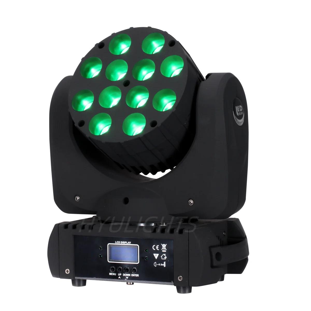 Lumières principales mobiles de lavage de faisceau de LED, 12x12W, RGBW, 16.7 millions de documents,