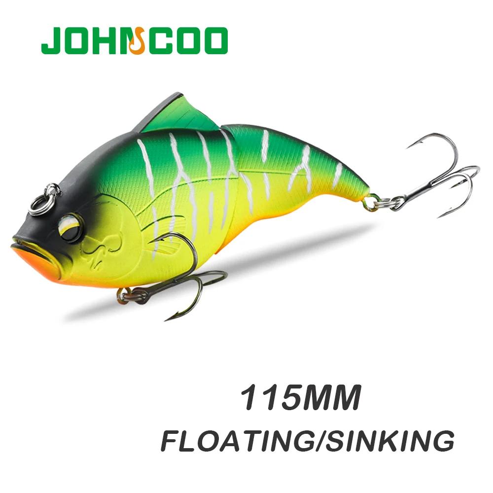 JOHNCOO – leurre flottant rigide vibrant coulant sans lèvres, appât artificiel vibrant idéal pour la