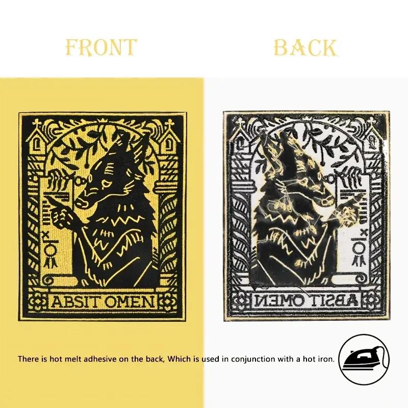 Patch brodé de fleurs Vintage loup, 1 pièce, Badge d'inspiration d'animaux Punk, cadeau à repasser s