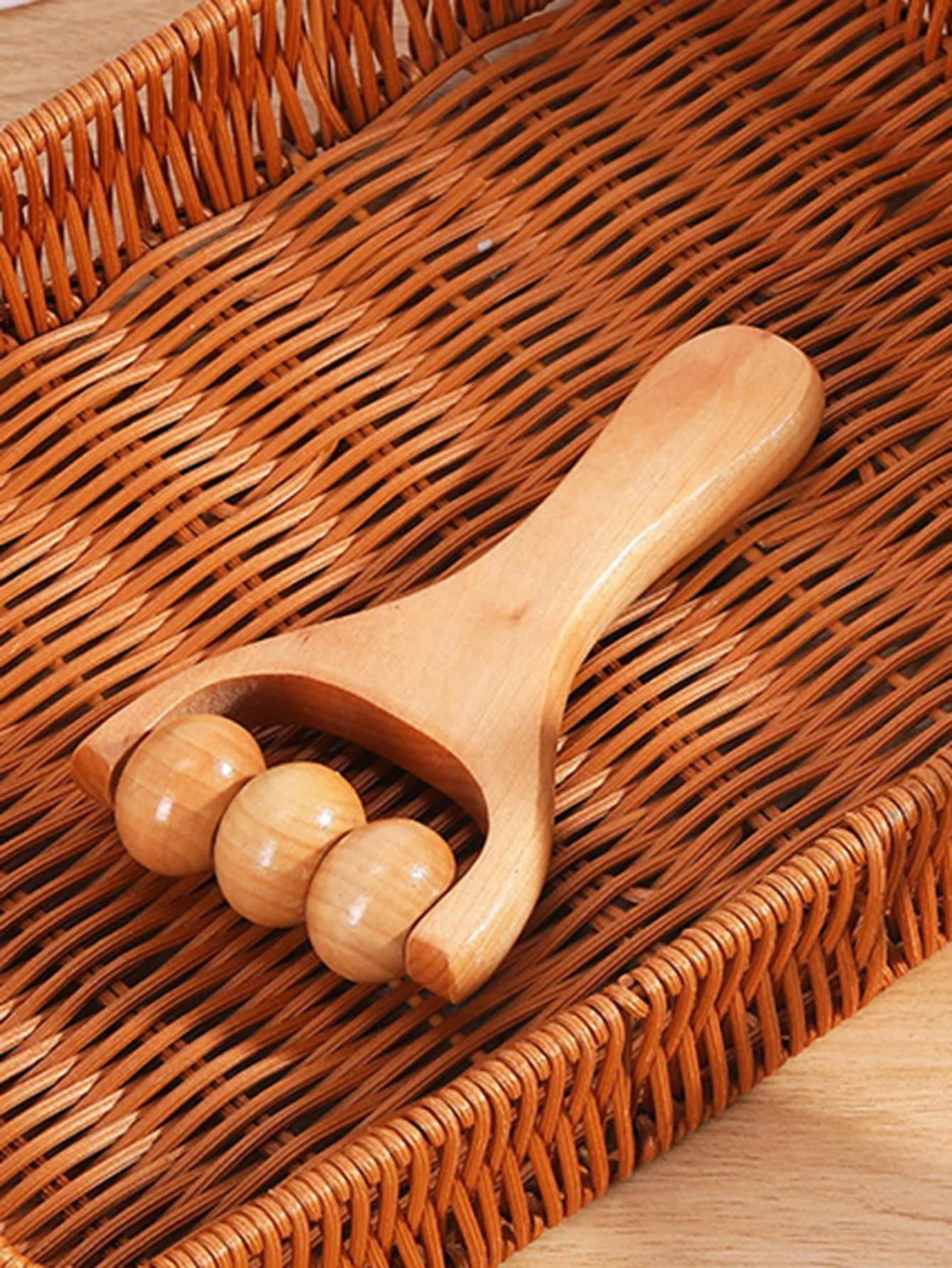 Rouleau en bois masseur thérapie corps masseur visage épaule cou main pousser roulant masseur corps 