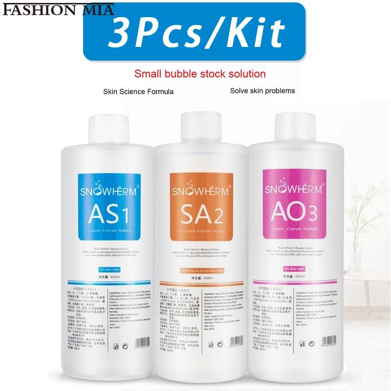 Solution Aqua Peel AS1 SA2 AO3, 3 pièces/1200ml, Dermabrasion pour le visage, soins de la peau, nett