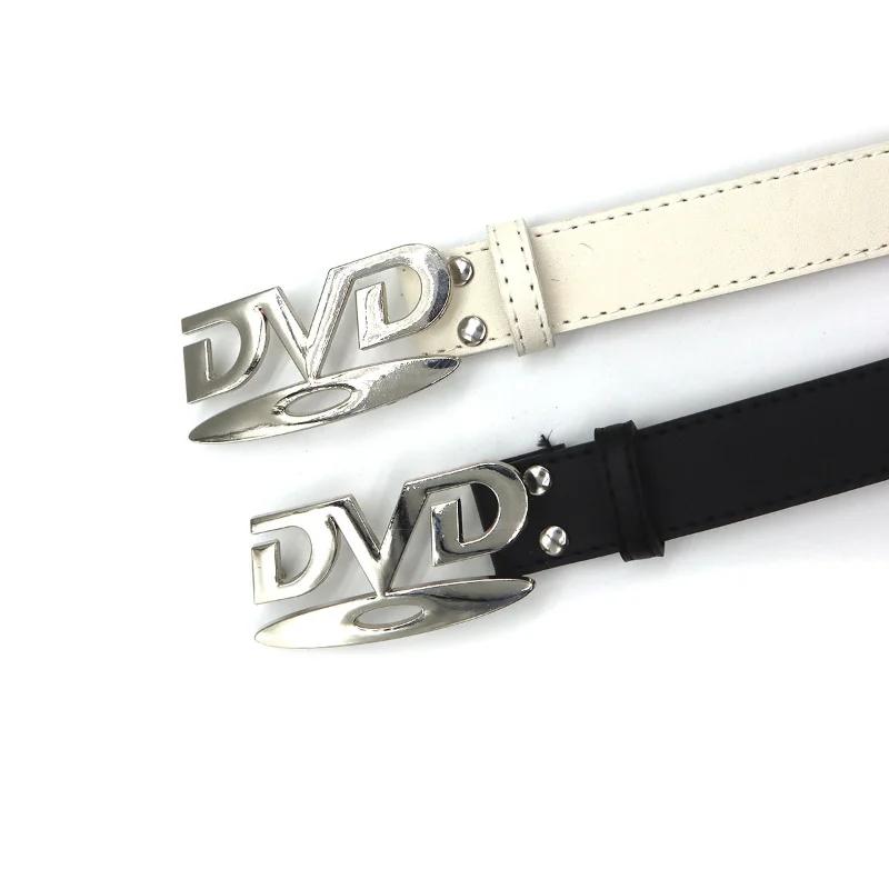 Ceinture à boucle DVD unisexe, Design nostalgique, décoration pour hommes et femmes, associée à une 