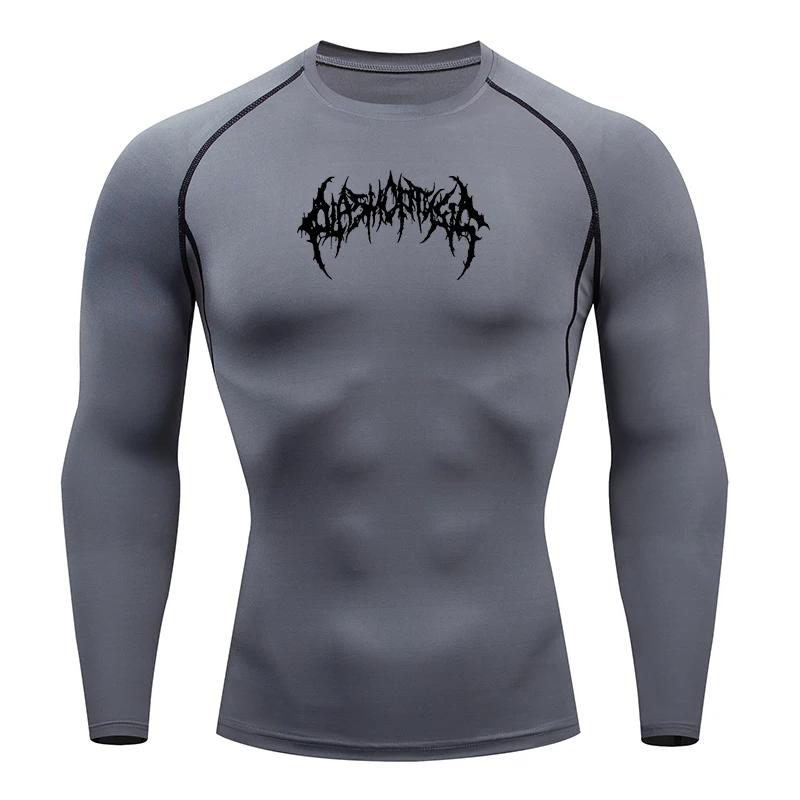Hommes course Compression T-shirt manches longues Sport t-shirts Gym Fitness sweat mâle Jogging surv