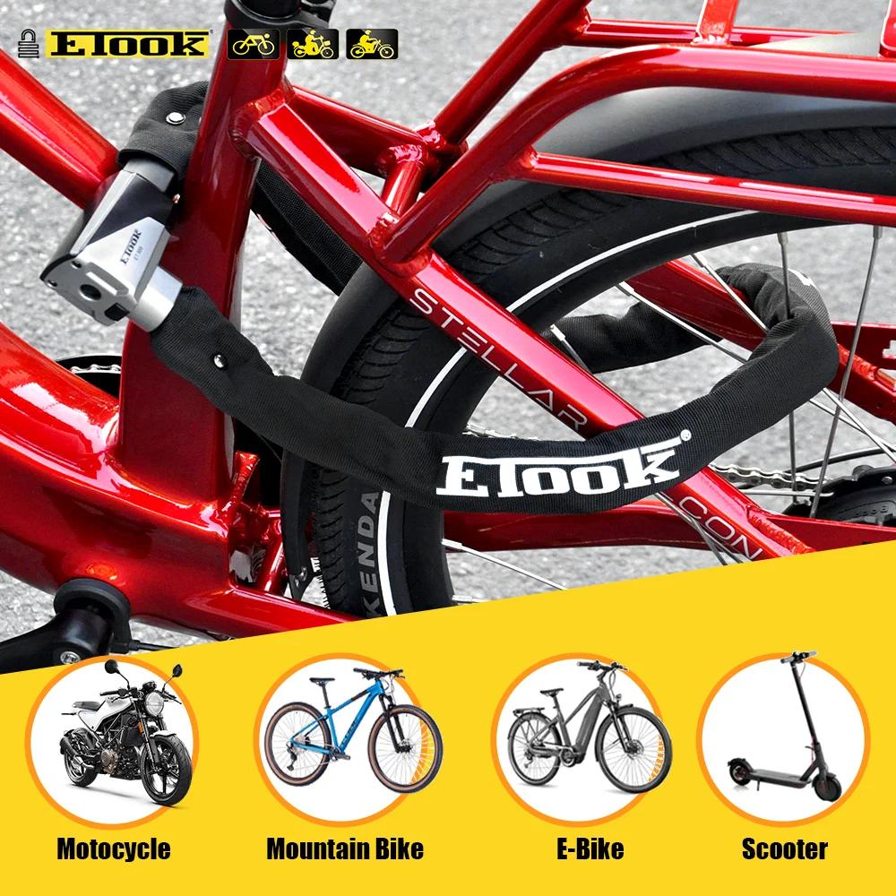 ETOOK serrure de vélo vtt serrure de vélo de route antivol sécurité robuste antivol chaîne serrure p