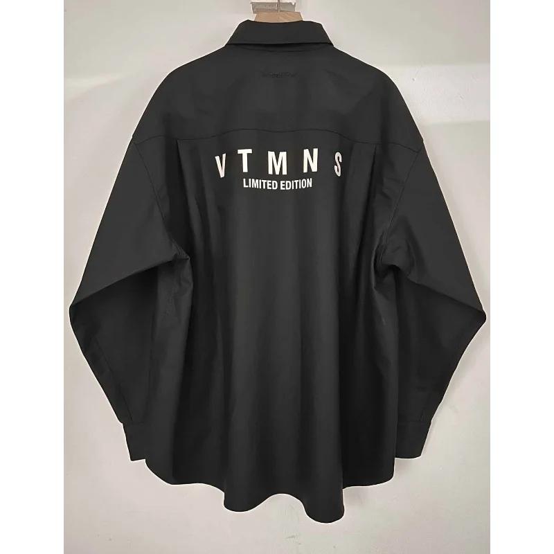 Chemise en coton épais à longues fibres pour femmes et hommes, édition limitée VT 2025, logo imprimé
