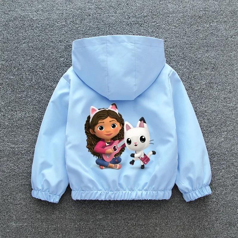 Veste à capuche Gabby's Dollhouse pour filles, collection Printemps 2026, manteau décontracté à ferm